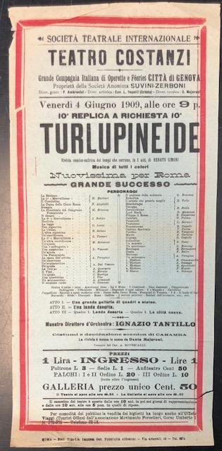 Locandina per la rivista comico - satirica in tre atti …