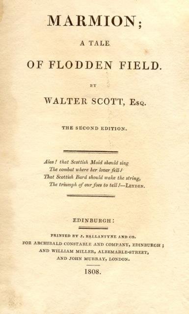 MARMION. A tale of flodden field.