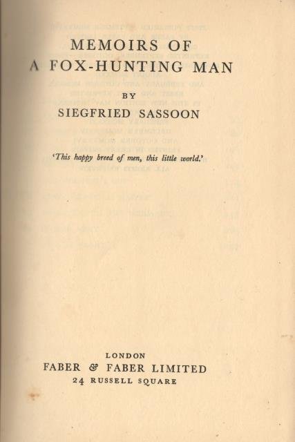 MEMOIRS OF A FOX - HUNTING MAN.