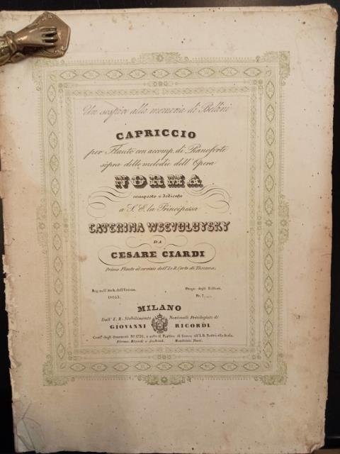 NORMA (1831). Un sospiro alla memoria di Bellini. Capriccio per … | Immagine principale