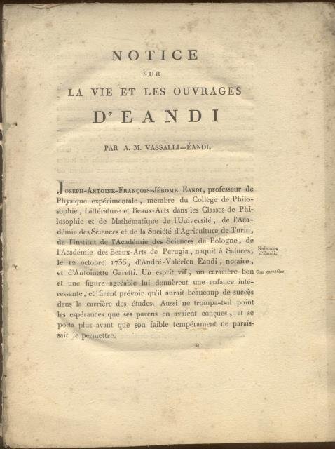 NOTICE SUR LA VIE ET LES OUVRAGES D'EANDI. Estratto da …
