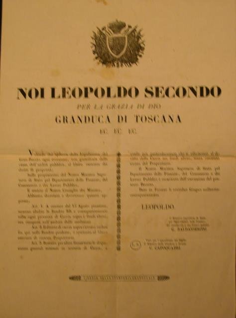 Notificazione originale, promulgata in data 22 giugno 1848 in cui … | Immagine principale