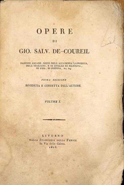 OPERE. Prima edizione riveduta e corretta dall'autore. Volumi I-II. | Immagine principale