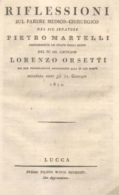 RIFLESSIONI SUL PARERE MEDICO - CHIRURGICO DEL SIG. SENATORE PIETRO …