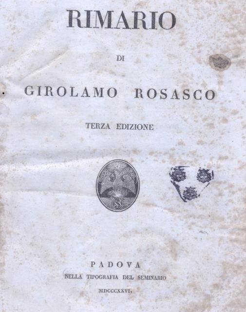 RIMARIO. Terza edizione.