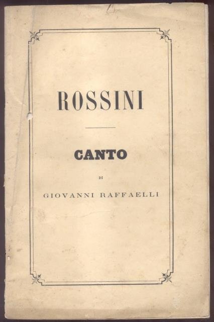 ROSSINI. Canto. | Immagine principale