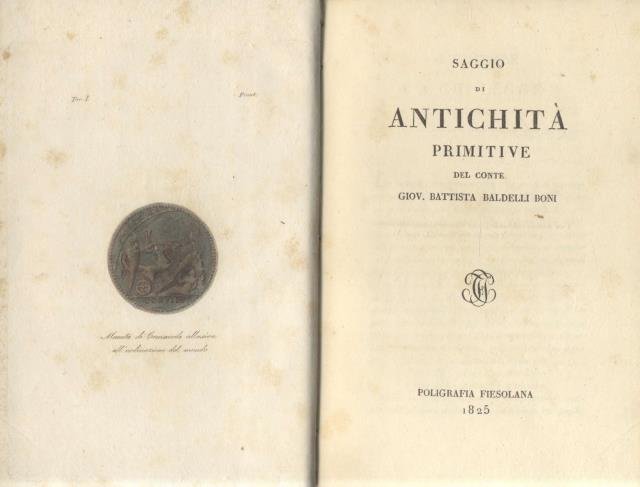 SAGGIO DI ANTICHITA' PRIMITIVE.