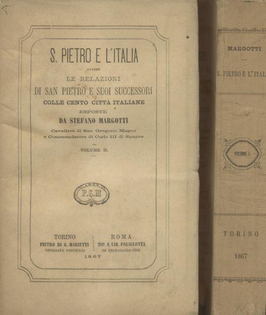 SAN PIETRO E L'ITALIA. Ovvero le relazioni di San Pietro …