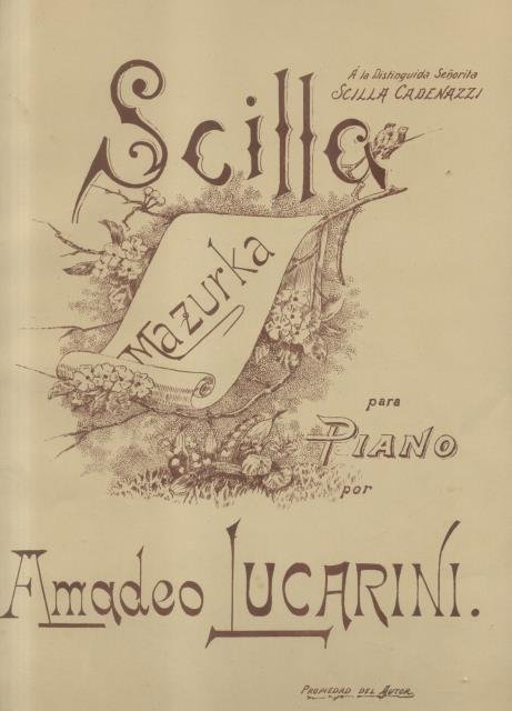 SCILLA. Mazurka per Pianoforte. Prorietà dell'Autore. | Immagine principale