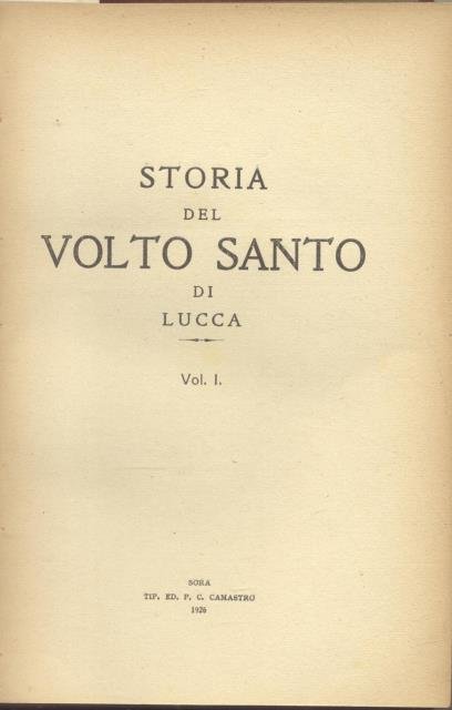 STORIA DEL VOLTO SANTO DI LUCCA. | Immagine principale