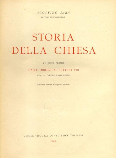 STORIA DELLA CHIESA.
