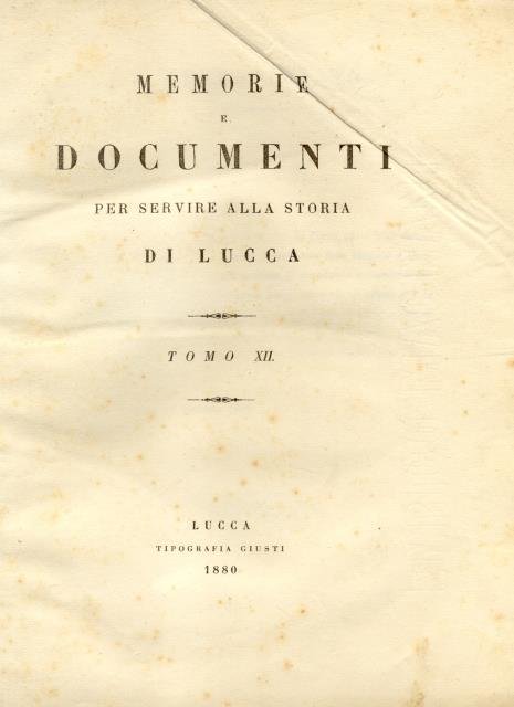 STORIA DELLA MUSICA IN LUCCA.