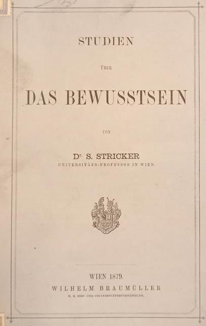 STUDIEN ÜBER DAS BEWUSSTSEIN. | Immagine principale