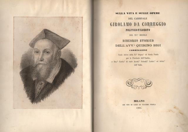 SULLA VITA E SULLE OPERE DEL CARDINALE GIROLAMO DA CORREGGIO, … | Immagine principale