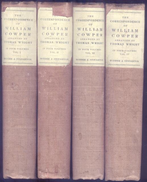 THE CORRESPONDENCE OF WILLIAM COWPER. Arranged in chronological order, with …