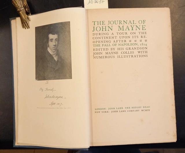 THE JOURNAL OF JOHN MAYNE. During a Tour of the …