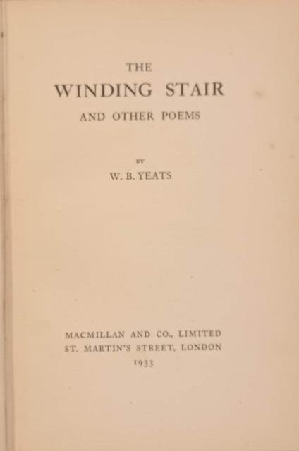 THE WINDING STAIR. And other poems.