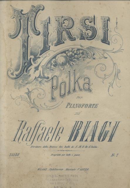 TIRSI. Polka per Pianoforte (Pl.n°35180).