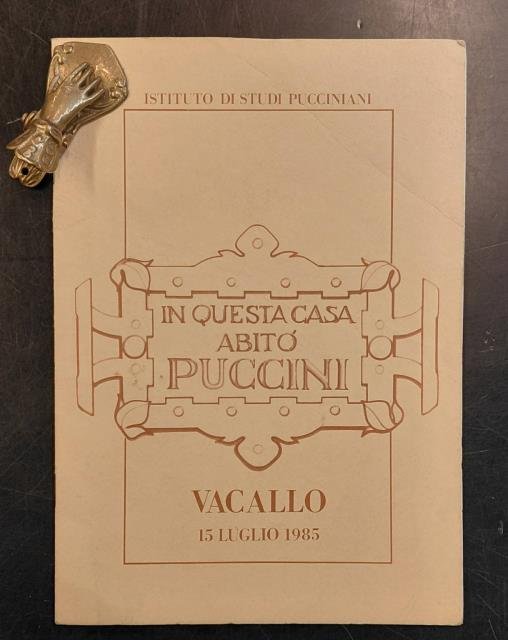 VACALLO, 15 LUGLIO 1985. In questa casa abitò Puccini. | Immagine principale