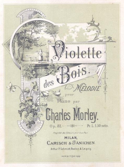 VIOLETTE DES BOIS. Riduzione per Pianoforte di Philip Hale (Op.81). …