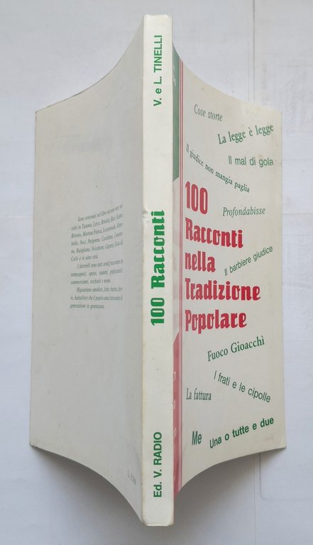 100 RACCONTI NELLA TRADIZIONE POPOLARE di Tinelli 1983 Libro Puglia