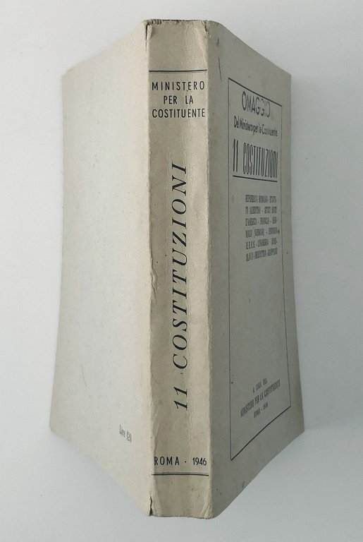 11 COSTITUZIONI a cura del Ministero per la Costituente 1946 …