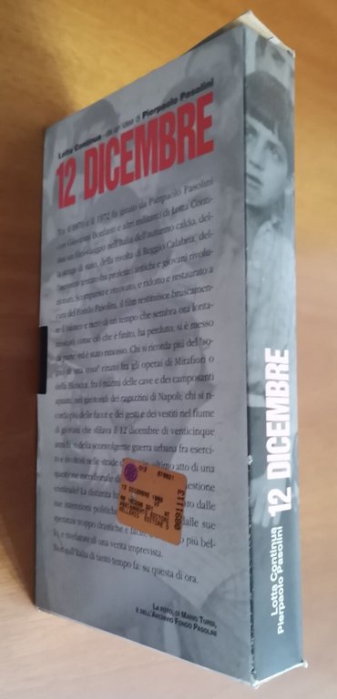 12 Dicembre Pier Paolo Pasolini VHS Lotta Continua videocassetta