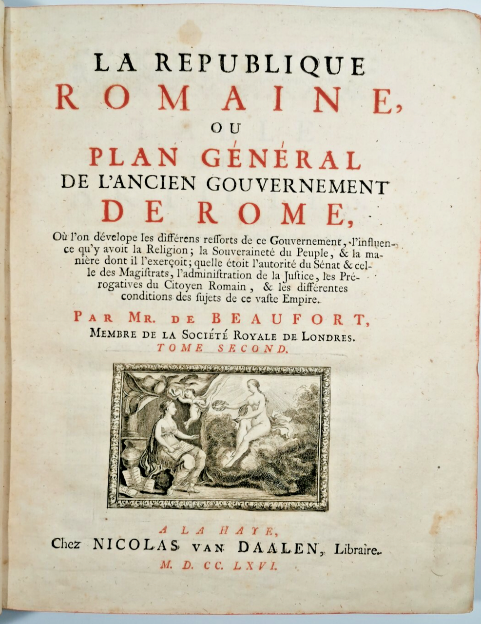 1766 La Republique Romaine Plan General De L'ancien Gouvernement De …