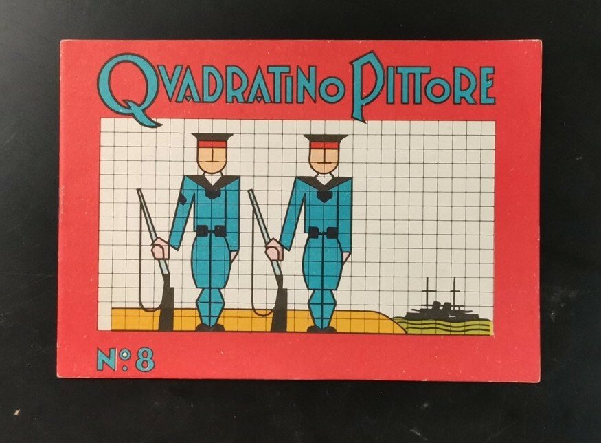 2 ALBI DA COLORARE QUADRATINO PITTORE editrice Piccoli anni '50 …