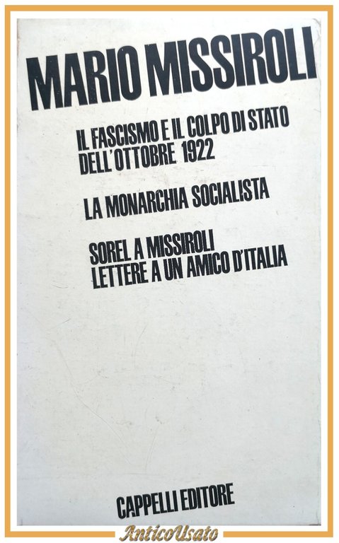 3 Libri di Mario Missiroli 1971 Cappelli Monarchia Socialista Sorel … | Immagine Gallery 1