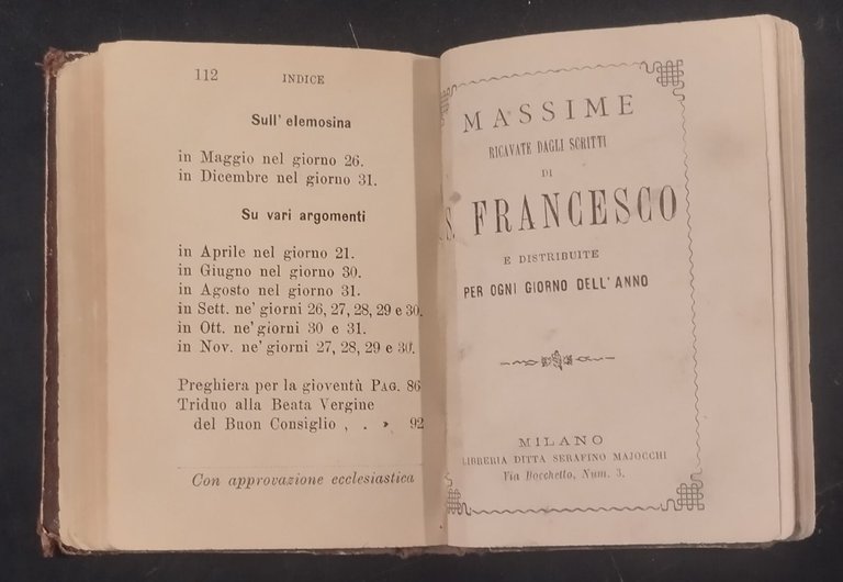 3 VOLUMI RELIGIOSI rilegati insieme 1896 Libro Voce di Maria …