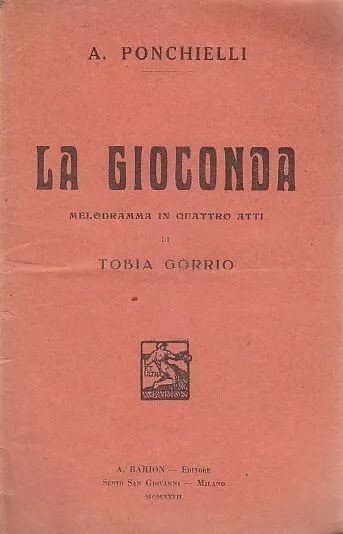 4 libretti d'opera NORMA CARMEN GUGLIELMO TELL LA GIOCONDA Barion …