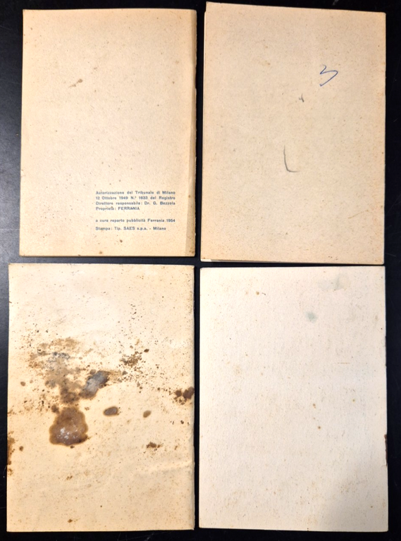 4 MANUALI FERRANIA Macchine Condor Filtri Colorati Passo Ridotto Ornano …