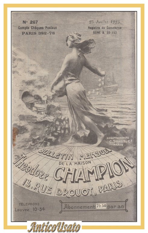 47 numeri BULLETIN MENSUEL DE LA MAISON THEODORE CHAMPION 1922 …