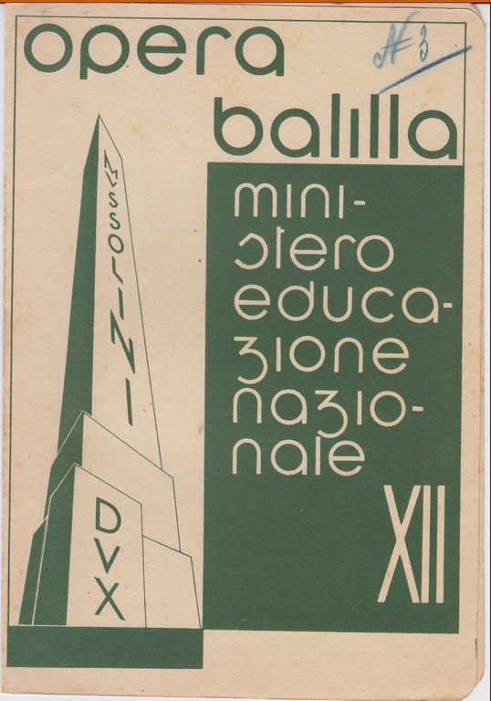 5 PAGELLE SCOLASTICHE FASCISTE Opera Nazionale Balilla 1931 1936 ONB …