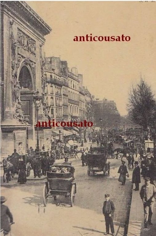 6 CARTOLINE ANTICHE PARIS Parigi viaggiate animata postcard carte postale …