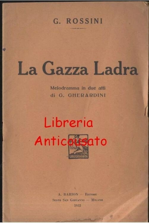 8 Libretti d'opera 1931 BARION Rossini Bellini Wagner Meyerbeer HALÉVY …