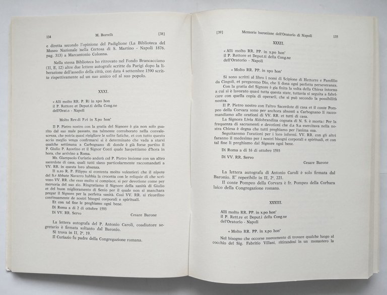 A CESARE BARONIO scritti vari 1963 Sora Libro Cardinale