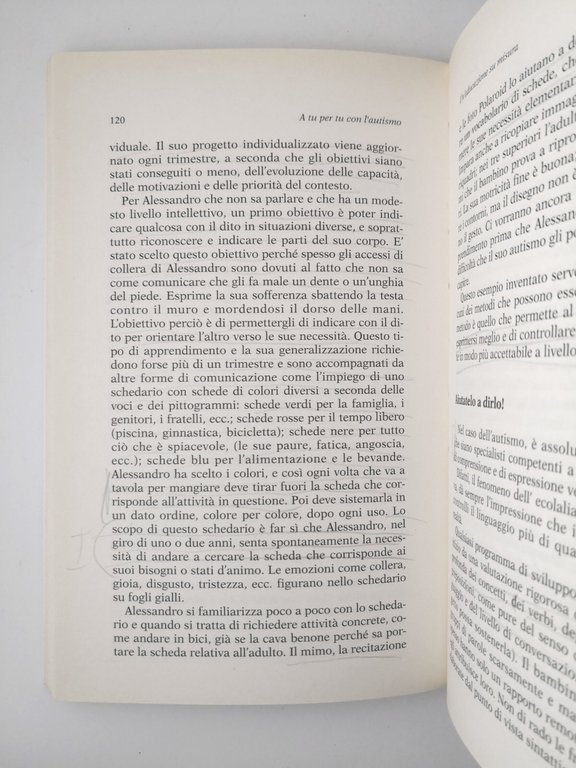 A TU PER TU CON L'AUTISMO di Catherine Milcent 1993 …