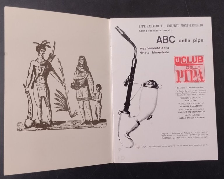 ABC DELLA PIPA di Ramazzotti Montefameglio 1967 Rivista Club supplemento