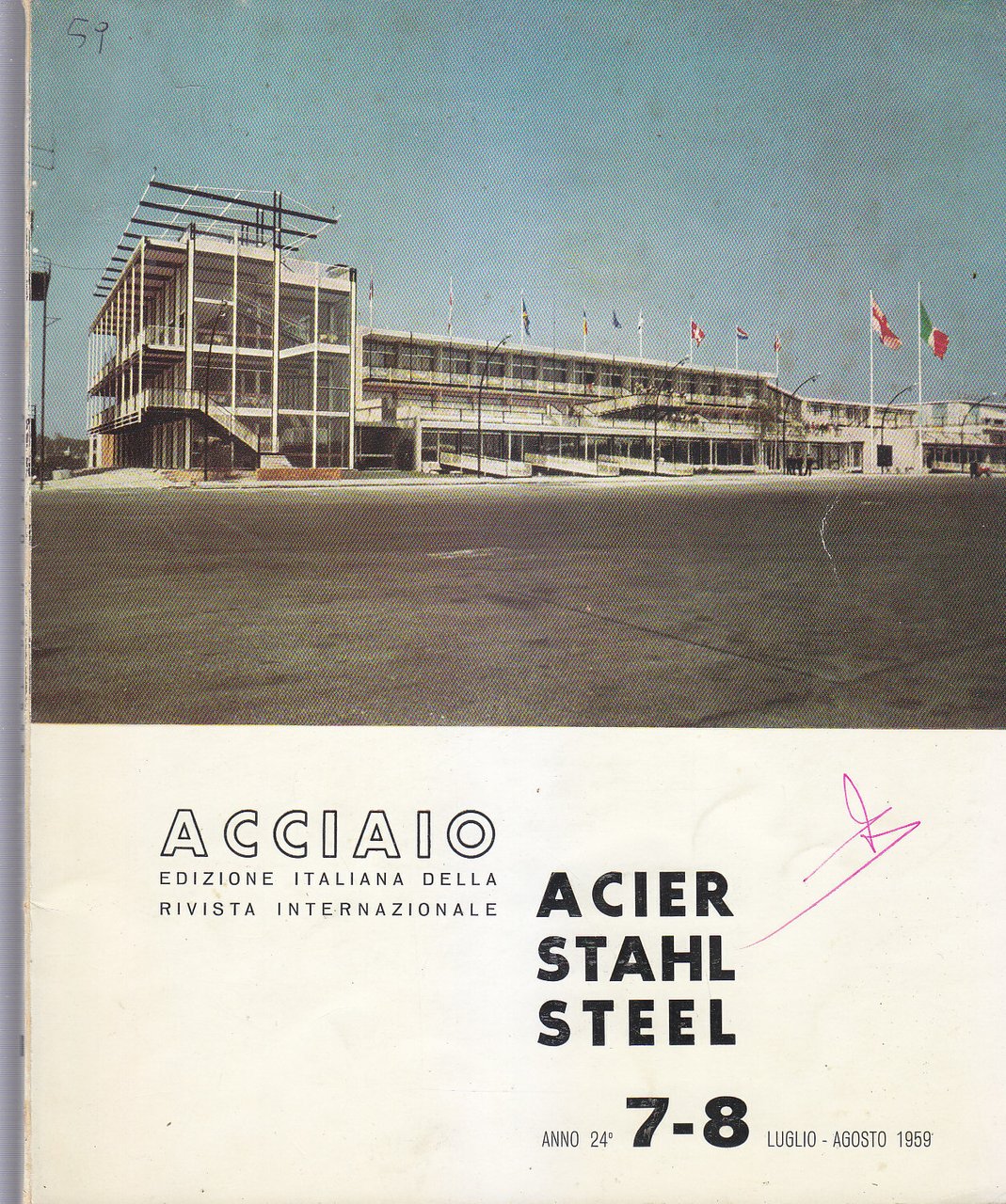 Acciaio rivista luglio agosto 1959 numeri 7 8 acier stahl …