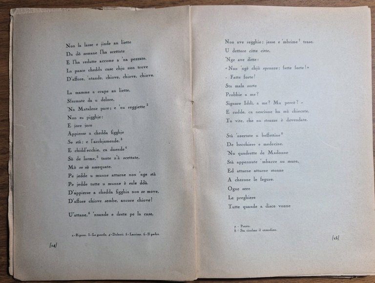 ACQUANNE POZZE CANDE Vito Antonio Di Cagno 1951 Resta Poesie …