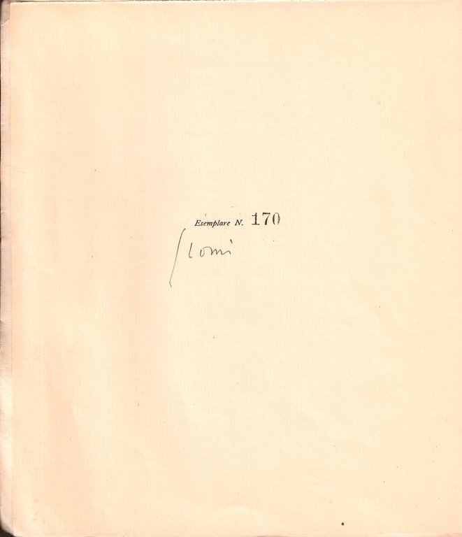 ADAMO EVA di Girolamo Comi 1935 Al tempo della Fortuna …