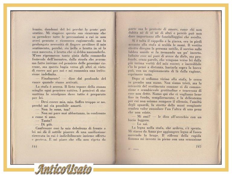 ADAMO Romanzo di Eurialo De Michelis 1945 Atlantica Editrice libro