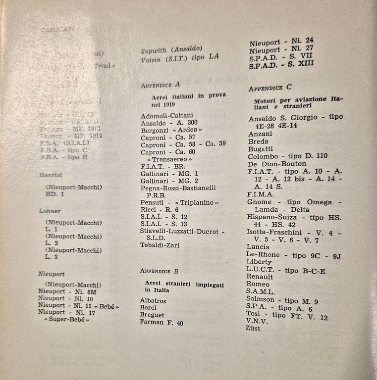 AEREI ITALIANI 1914 1918 di Gastone Camurati estratti rivista aeronautica …
