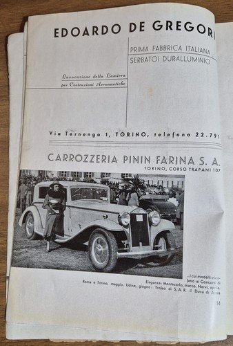 AERO CLUB GINO LISA TORINO 1932 GRANDE MANIFESTAZIONE AEREA Libro …