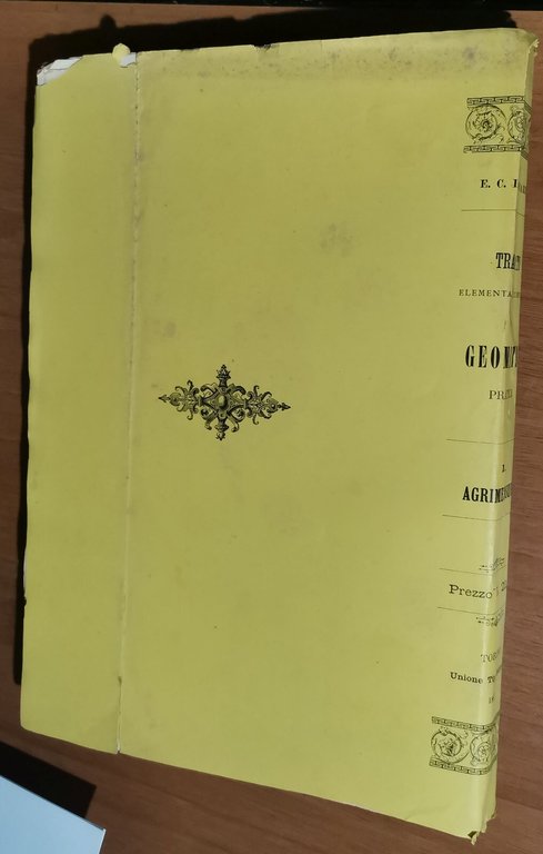 AGRIMENSURA Ernesto Boccardo 1887 UTET libro Trattato Geometria Pratica Antico