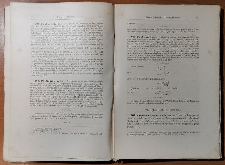 AGRIMENSURA Ernesto Boccardo 1887 UTET libro Trattato Geometria Pratica Antico