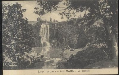 AIN MARA LE CASCATE Libia Italiana cartolina Vintage d'epoca Africa …