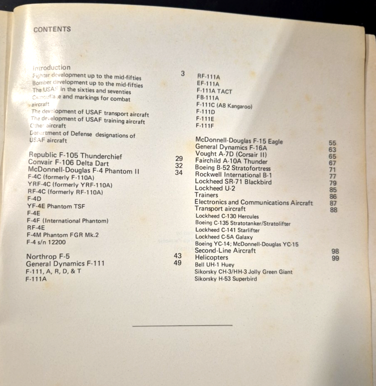 AIRCRAFT OF THE USAF di Nico Sgarlato 1979 Delta Editrice …